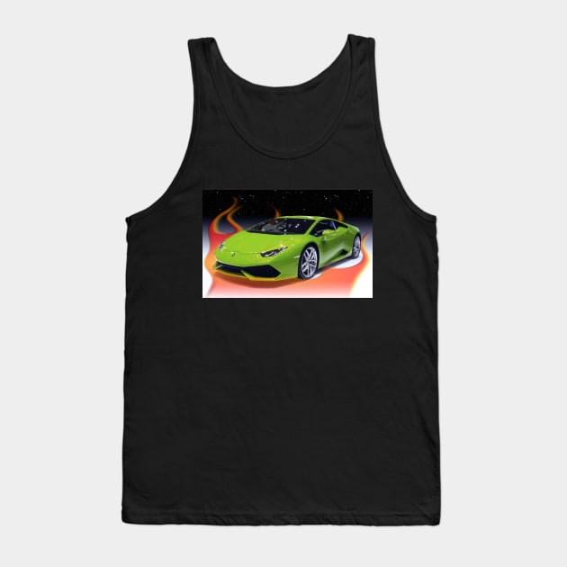 Very Cool Bookfair Car Poster Tapestry With FLAMES 2000's Nostalgia Tank Top by blueversion